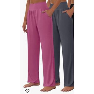NEW Lot of 2 Wide Leg Loose High Waist Lounge Joggers Pant 2X
